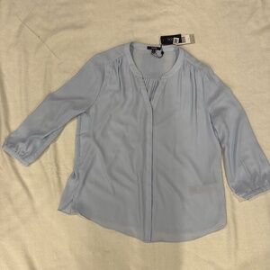 NWT NYDJ Pintuck 3/4 Blouse Size M